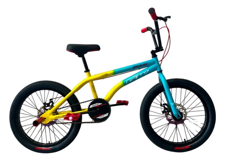 BICICLETA GW RIN 20 LANCER BMX F.DISCO AMARILLO-MENTA