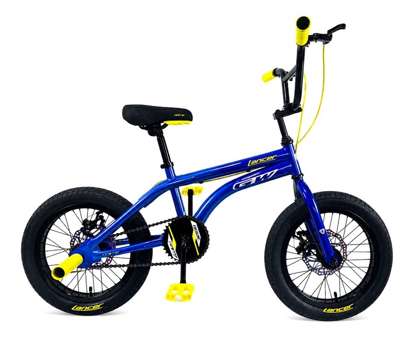 BICICLETA GW RIN 20 LANCER BMX F.DISCO AZUL-AMARILLO