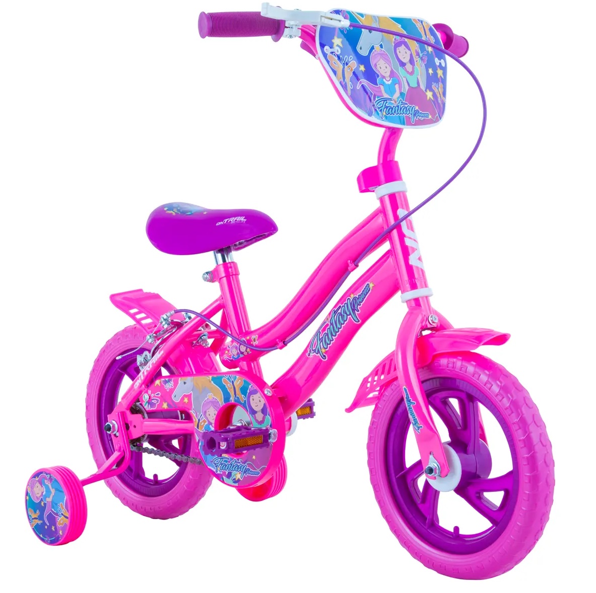 BICICLETA ONTRAIL RIN 12 FANTASY PRINCESS C/CANASTA FUCSIA – OnTrail – Bicicletas | Ciclo La Paz Barranquilla