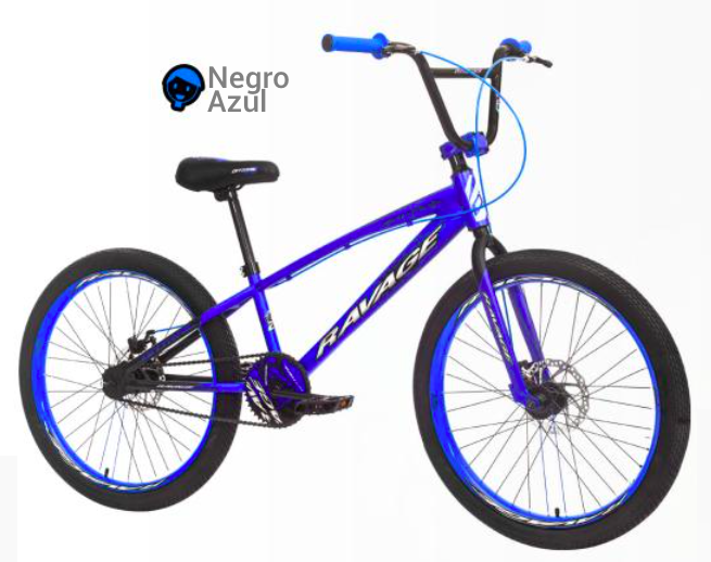 BICICLETA ONTRAIL RIN 24 RAVAGE F.DISCO MECANICO NEGRO - AZUL